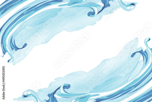 海 水のウェイブイラスト背景