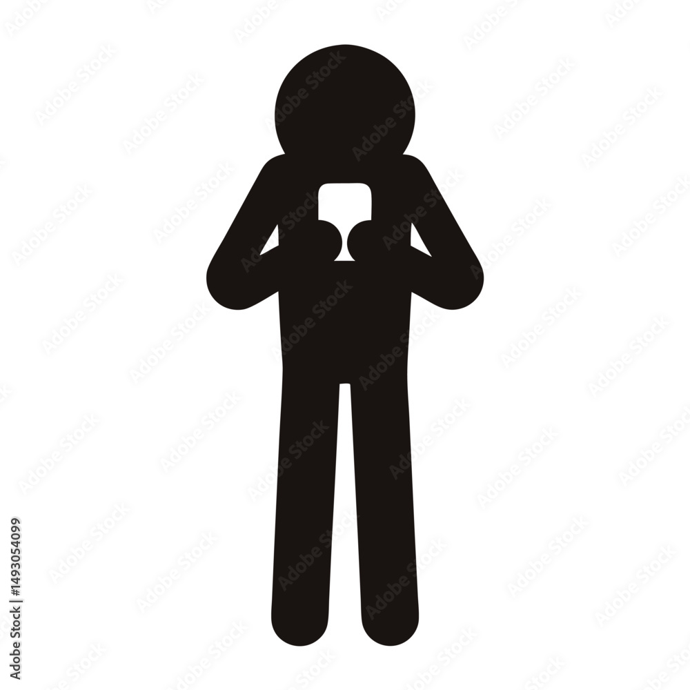 Silhouette of a young person sitting cross-legged, focused intently on a smartphone, representing mobile gaming or social media use Silhouette of a young person sitting cross-legged, focused intently on a smartphone, representing mobile gaming or social media use
