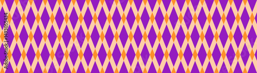 Black and orange Halloween argyle texture. Spooky chevron pattern. Flat vector illustration isolated on white background.