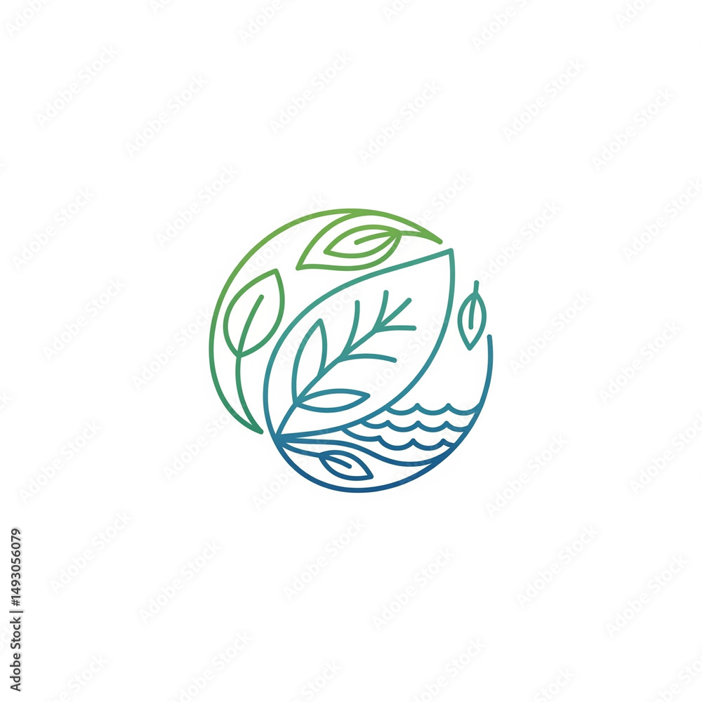 Naklejka premium logo environment design