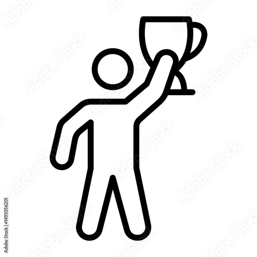 Motivation Vector Line Icon Design