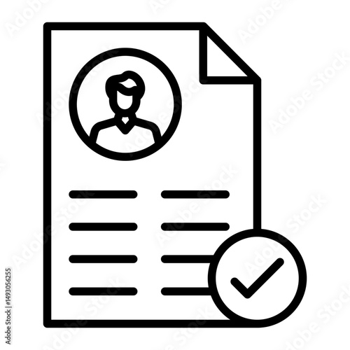 Qualify Vector Line Icon Design
