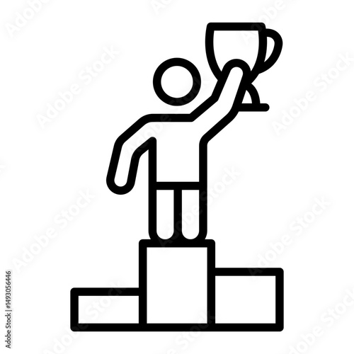 Success Vector Line Icon Design