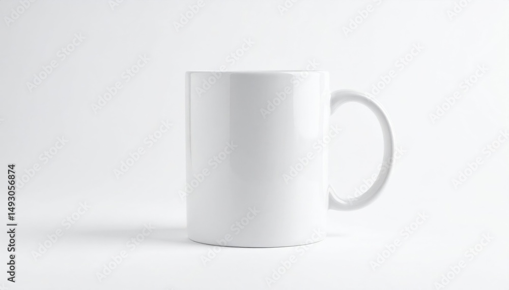 Obraz premium White Mug On White Background