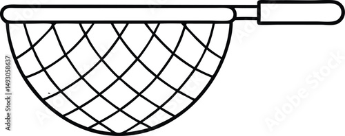 colander icon line art vector illustration
