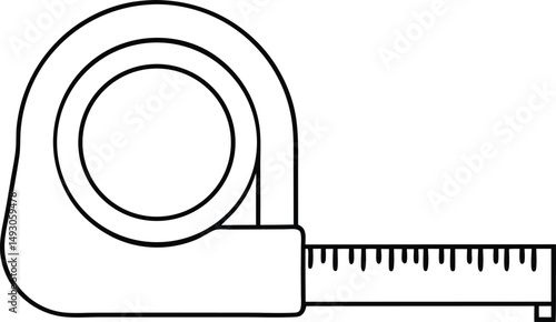 Measurement tape icon. Tape measurement symbol vector sign isolated on white background