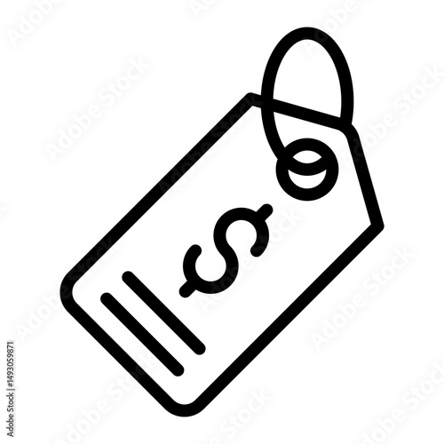 Price Vector Line Icon Design