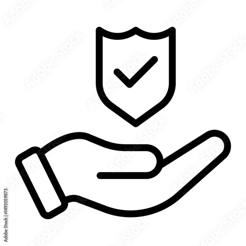 Safety Vector Line Icon Design