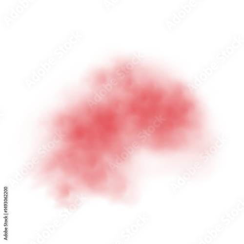 Realistic red smoke or haze on a transparent background. Magic fog, vapor. Vector illustration.	

