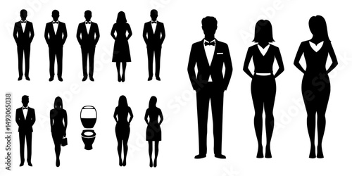 The Restroom Signs Modern Lady & Gentleman Collection features modern illustration