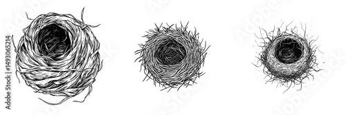 A modern stock illustration featuring a tumbleweed icon in black style, isolated on a white background, symbolizing the wild west