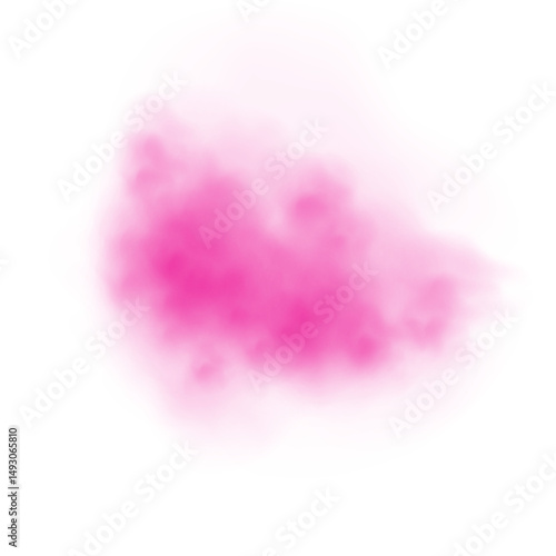 Realistic pink smoke or haze on a transparent background. Magic fog, vapor. Vector illustration.	
