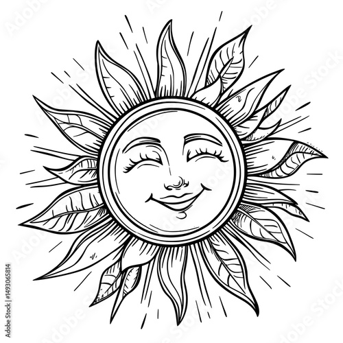 The symbol of Uruguay, known as the Sun of May, is featured in a sleek modern illustration on white