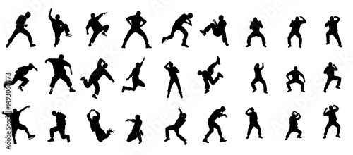 People are shocked and frightened, forming silhouettes, which can be used as a symbol, logo, web icon, mascot, sign, or in any design