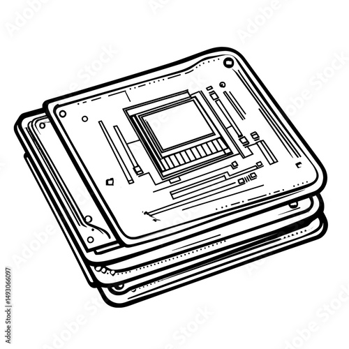 The concept of online finance and e-commerce business is represented by a flat style digital wallet icon and a modern crypto bag illustration on a background that is isolated