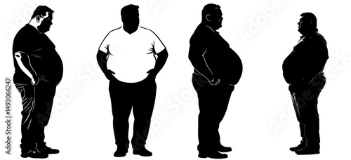 The silhouette of a man is depicted in black, simple, and isolated, with a modern tone