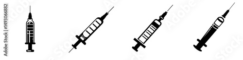 Doctors often utilize syringes to prevent and treat malignant diseases, as represented by the Syringe Icon Vector