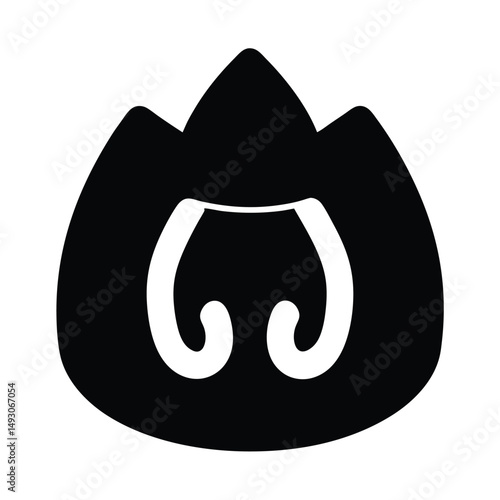 Om symbol vector icon illustration design element on white and green backgrounds