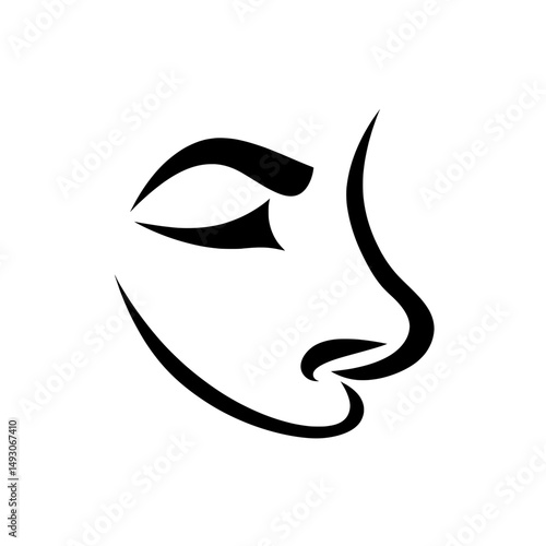 The scent of the modern icon is represented by a thin line sign and an isolated contour symbol illustration