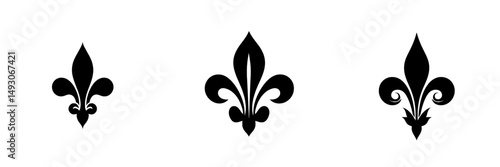 Modern design template featuring the fleur de lis as an ornament icon