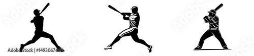 Modern drawing of a female softball player, illustration
