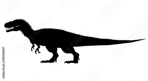 Raptor dinosaurs symbol design and velociraptor silhouette icon sign in modern illustration isolated on a white background becomes ‘Isolated on a white background is a modern illustration of raptor