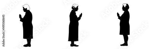 Indian culture and religion are embodied in the silhouette of a woman in a greeting or praying position