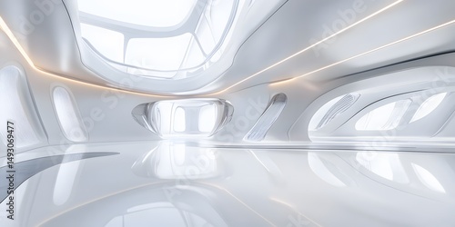 Wallpaper Mural Sleek, futuristic interior architectural design. Torontodigital.ca