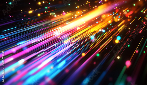 Vibrant Colorful Lines Abstract