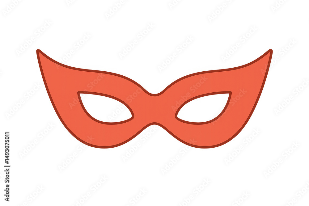 Orange carnival mask hiding identity on a transparent background, ideal for mystery and party concepts Orange carnival mask hiding identity on a transparent background, ideal for mystery and party concepts