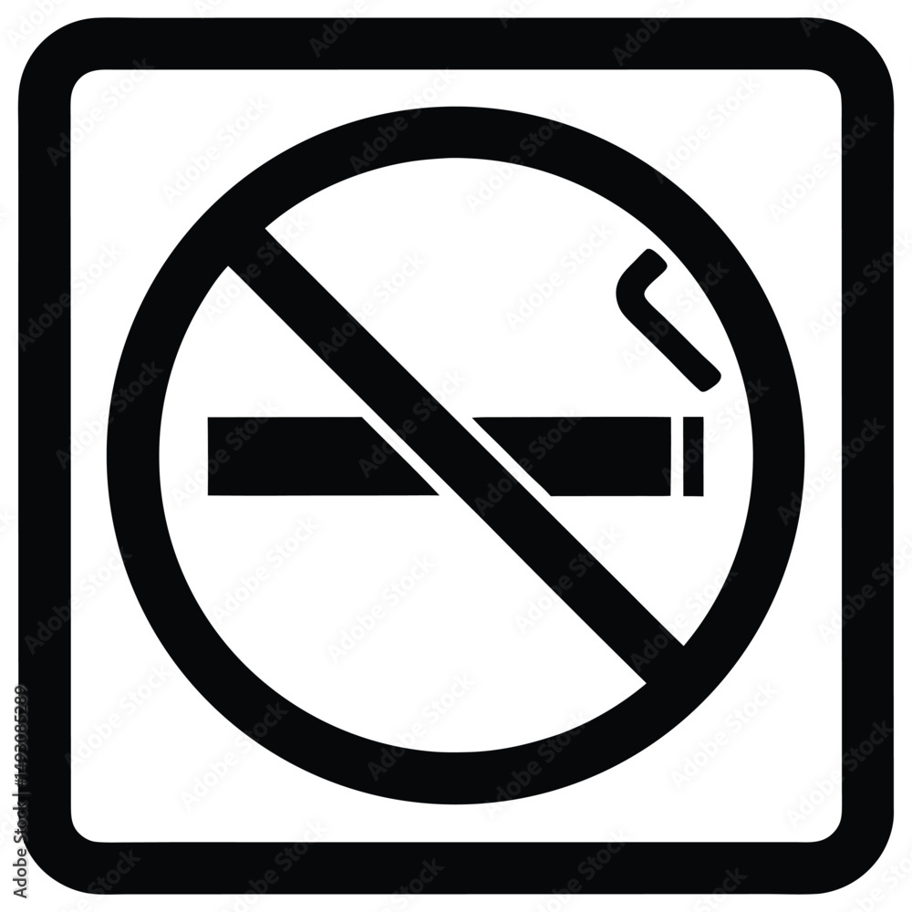 No Smoking Sign High-Resolution Vector Graphic for Public Areas No Smoking Sign High-Resolution Vector Graphic for Public Areas