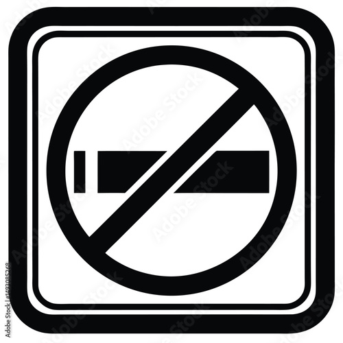 No Smoking Sign Vector Illustration of a Prohibition Symbol