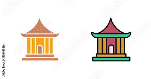 Temple Visit Icon Design