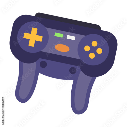 Icon of gaming controllers, steering wheels, joysticks, and handheld game devices