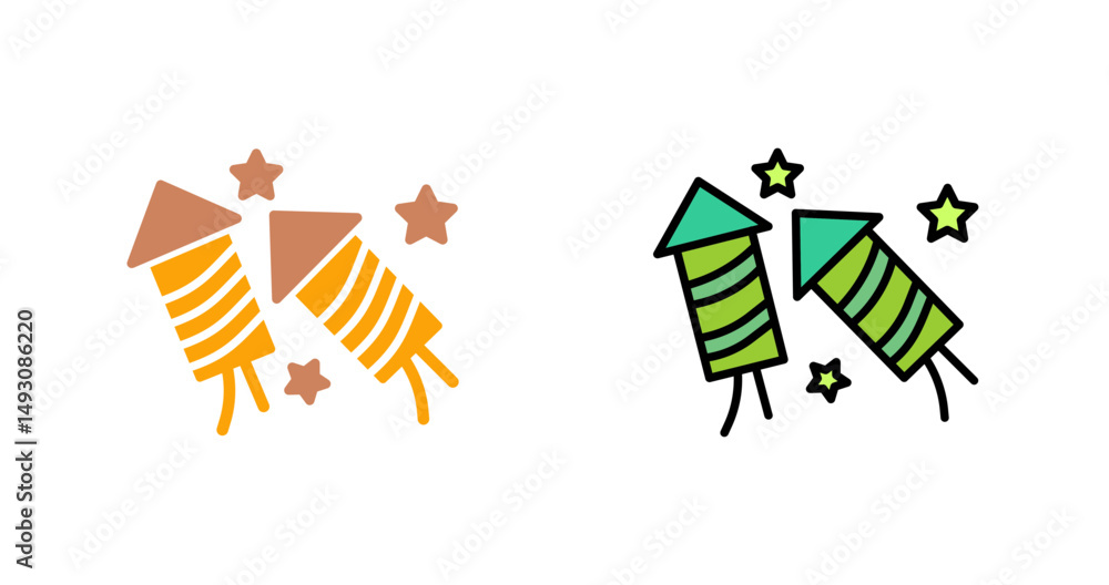 Obraz premium Firecrackers Icon Design