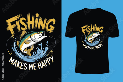 Fishing t shirt design retro and vintage style and t shirt graphic designs for fish man