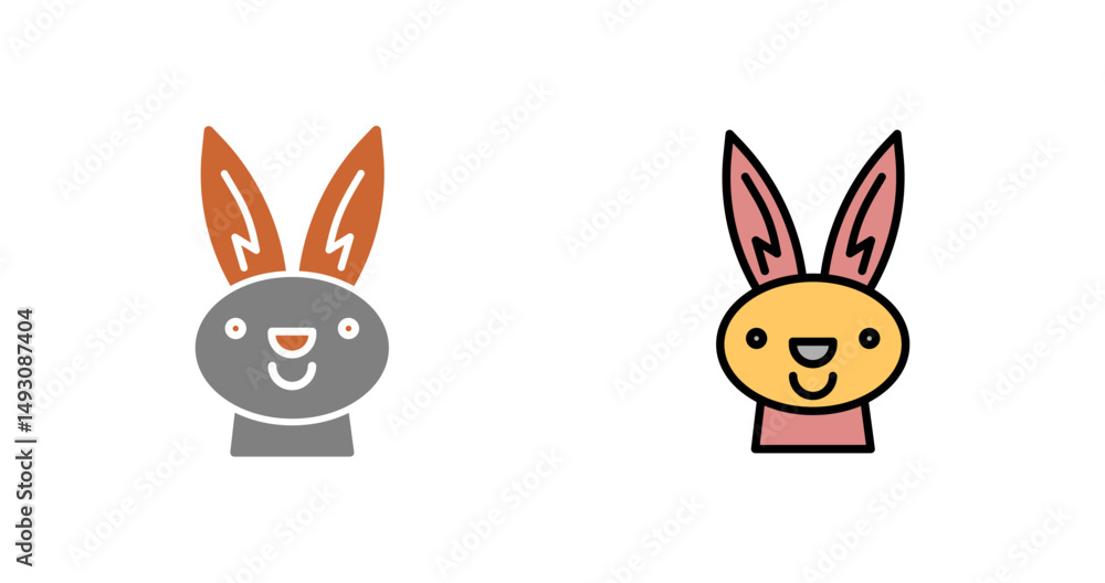 Obraz premium Easter Bunny Icon Design