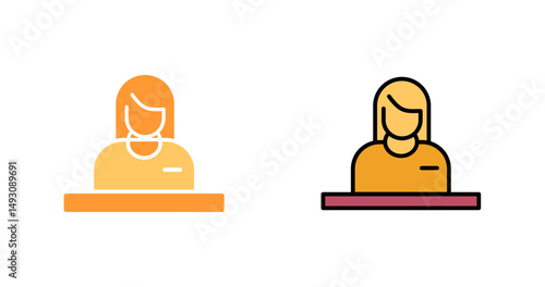 Reception Desk Icon Design