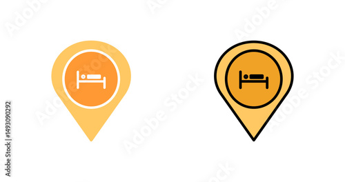 Hotel Map Icon Design