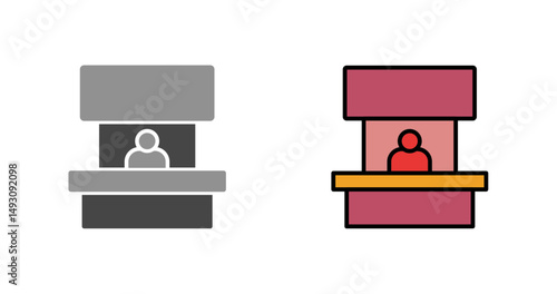 Podcast Recording Booth Icon Design