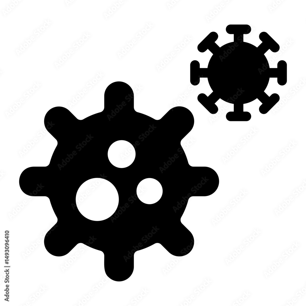 Obraz premium virus icon