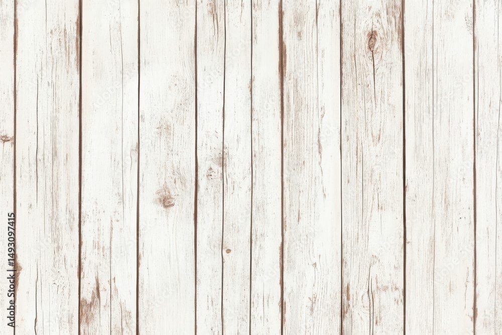 Obraz premium Distressed White Wood Planks Close Up Vertical Background Texture Rustic Design Overhead Shot Surface Level