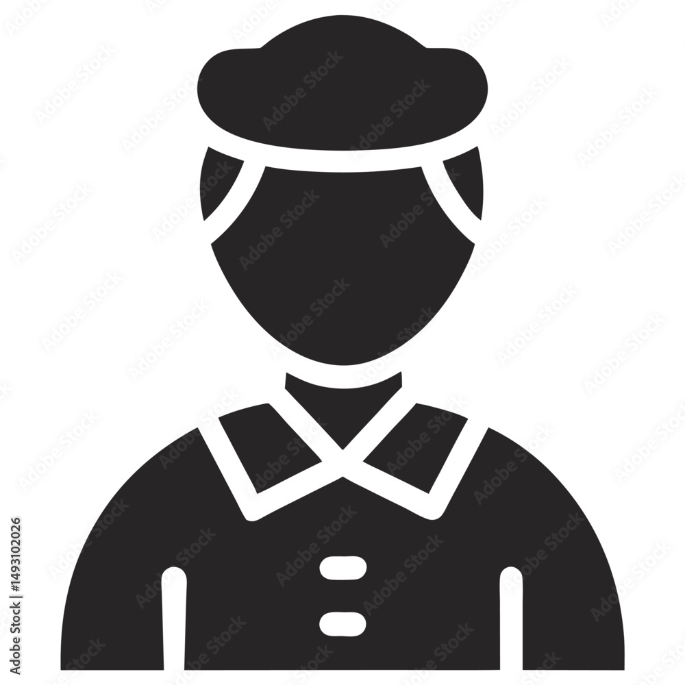 silhouette public service editable icon on white background silhouette public service editable icon on white background