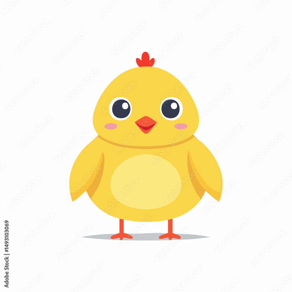 Cute Chick Simple Vector – Minimal Flat Style Baby Bird Illustration Clipart Design Cute Chick Simple Vector – Minimal Flat Style Baby Bird Illustration Clipart Design