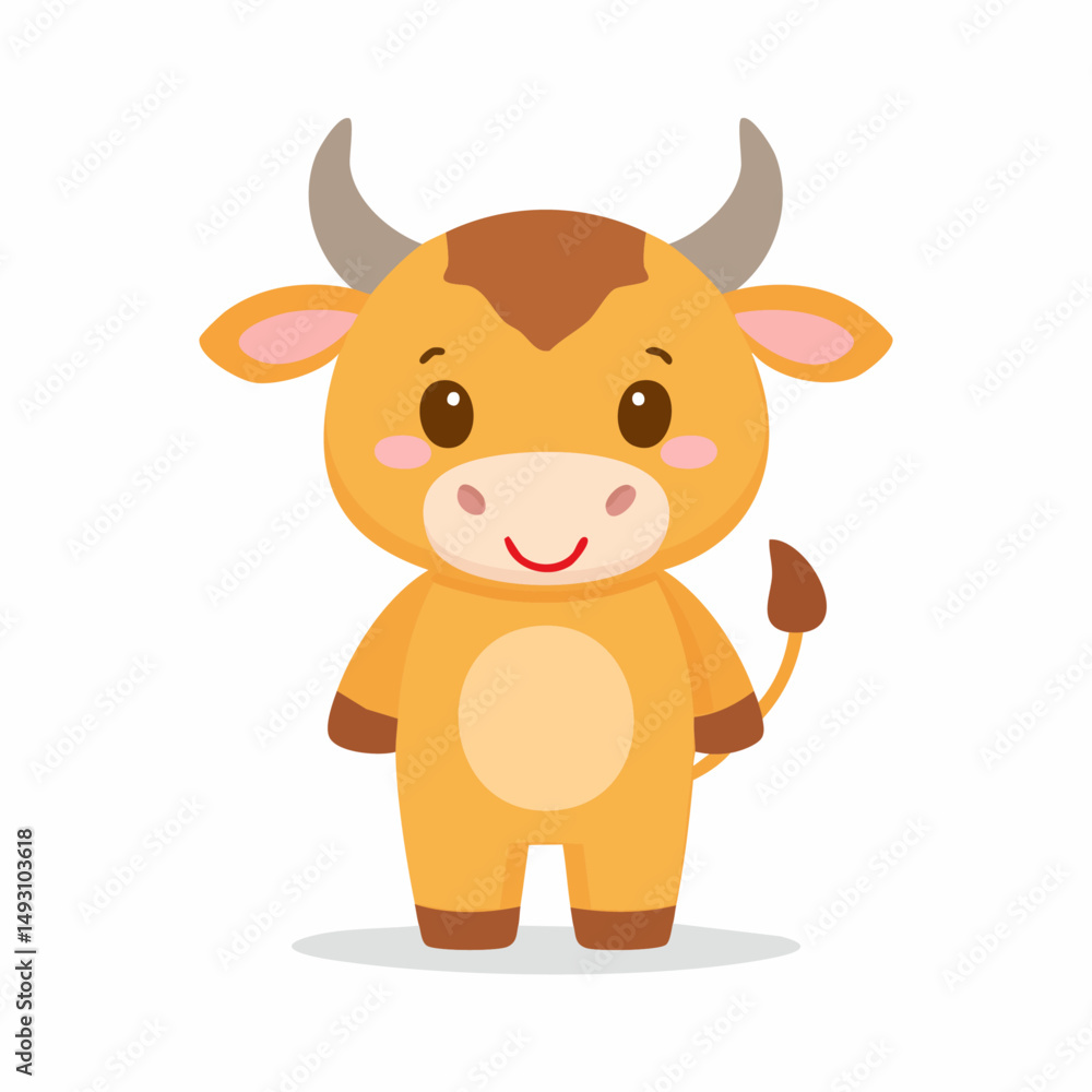 Cute Calf Simple Vector – Minimal Flat Style Baby Cow Illustration Cartoon Art Cute Calf Simple Vector – Minimal Flat Style Baby Cow Illustration Cartoon Art