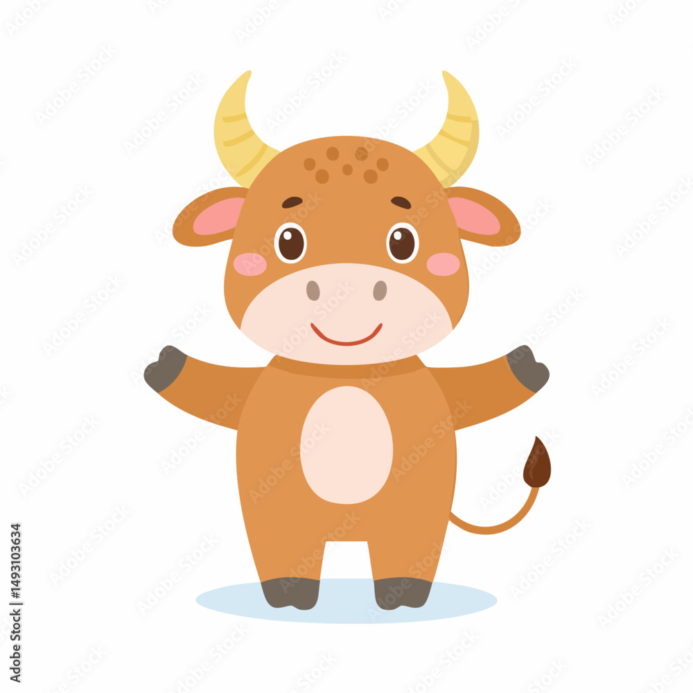 Cute Calf Simple Vector – Minimal Flat Style Baby Cow Illustration Cartoon Art Cute Calf Simple Vector – Minimal Flat Style Baby Cow Illustration Cartoon Art