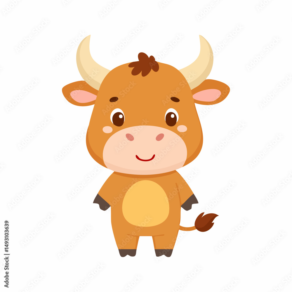 Cute Calf Simple Vector – Minimal Flat Style Baby Cow Illustration Cartoon Art Cute Calf Simple Vector – Minimal Flat Style Baby Cow Illustration Cartoon Art