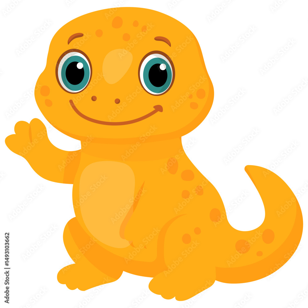Vector cartoon image of newt. Animal concept for children's illustrations, articles, books. Zoo, circus. Element for your design. Vector cartoon image of newt. Animal concept for children's illustrations, articles, books. Zoo, circus. Element for your design.