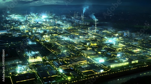 Wallpaper Mural Urban grid glowing with smart power and water systems Torontodigital.ca