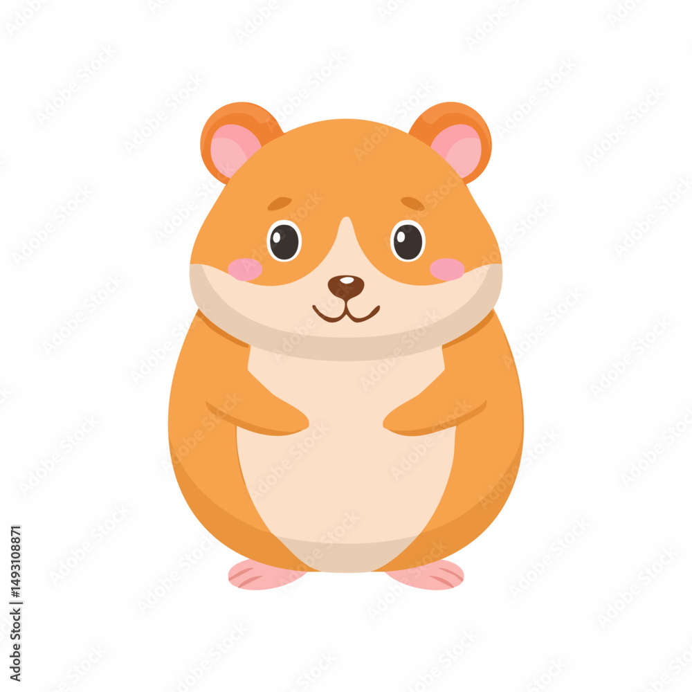 Cute Hamster Simple Vector Illustration – Minimal Cartoon Rodent Isolated on White Background
Cute Hamster Simple Vector Illustration – Minimal Cartoon Rodent Isolated on White Background